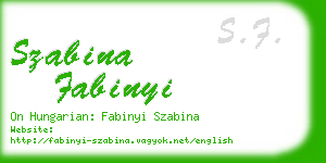 szabina fabinyi business card